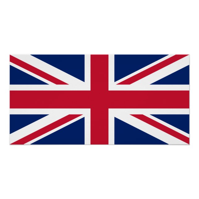 Poster Union Jack Bleu Blanc et Rouge (Devant)