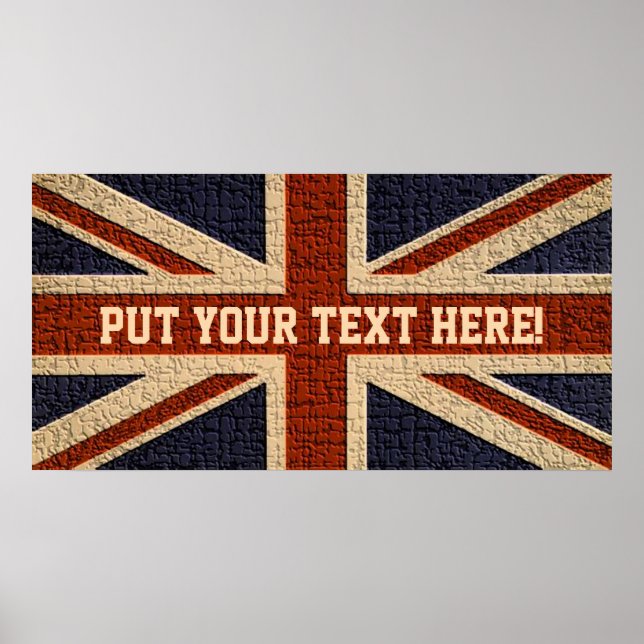 Poster Union Jack personnalisé (Devant)