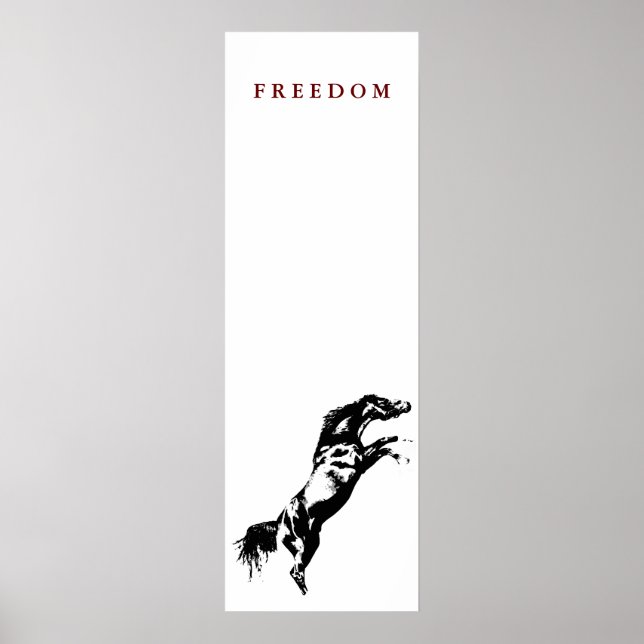 Poster unique Motivational Freedom Horse (Devant)