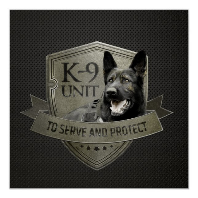 Poster Unité K-9 - Unité de police - Berger allemand (Devant)