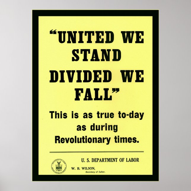 Poster United We Stand ~ Vintage Patriotic (Devant)