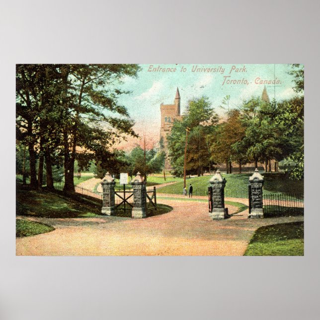Poster University Park, Toronto Canada 1907 Vintage (Devant)