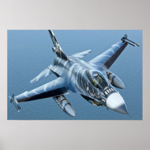 Poster Upclose de combat HD du faucon F-16