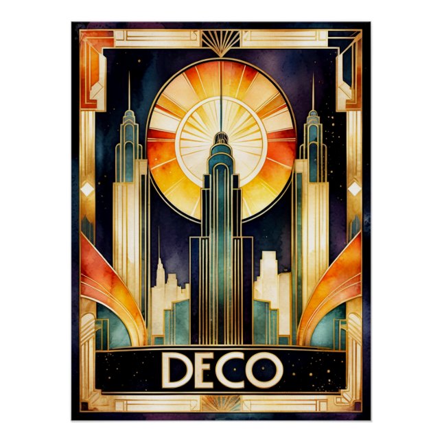 Poster urbain Art déco (Devant)