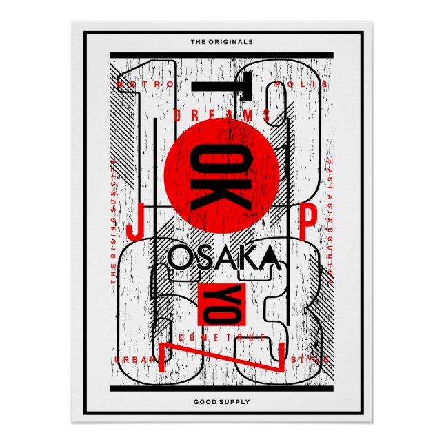 Poster "Urban Dreams : Osaka & Tokyo Typography Art (Devant)