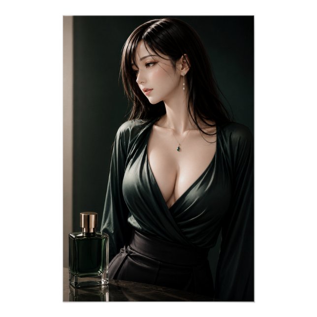 Poster URBAN FLUID ELEGANCE — Emerald Essence (Devant)