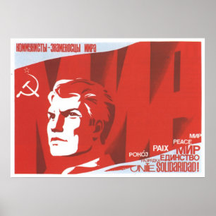 Poster URSS CCCP Guerre froide Union soviétique Propagati