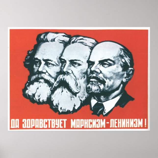 Poster URSS CCCP Guerre froide Union soviétique Propagati (Devant)