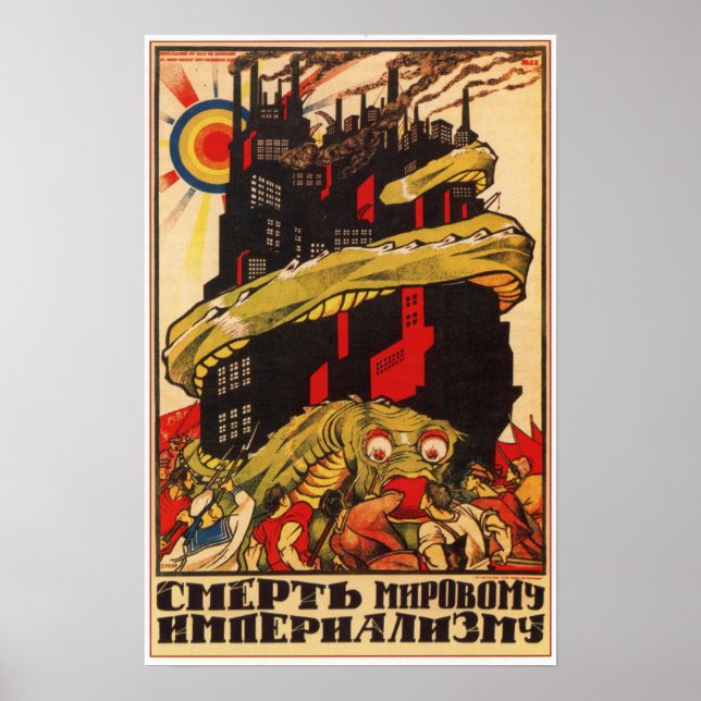 Poster URSS Propagande bolchevique soviétique 1919 (Devant)