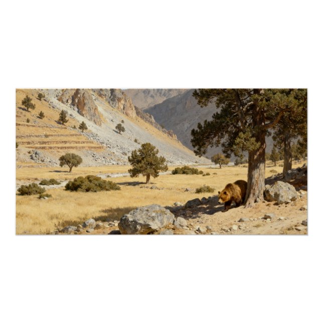 Poster Ursus arctos crowtheri – L'Ours de l'Atlas (Devant)
