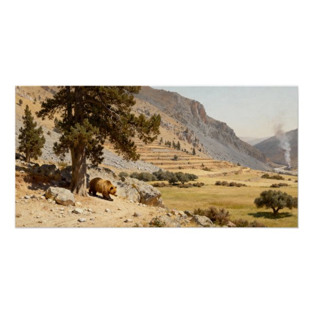 Poster Ursus arctos crowtheri – L'Ours de l'Atlas (Devant)