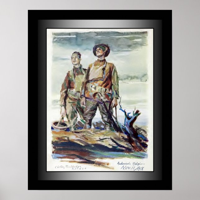 Poster US Doughboys ~ Stars & Stripes ~ World War One ~ (Devant)
