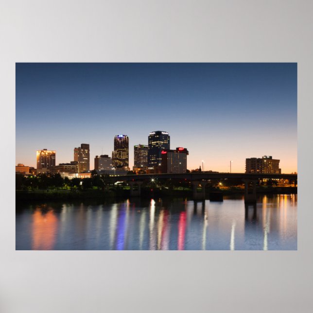 Poster USA, Arkansas, Little Rock, City Skyline (Devant)