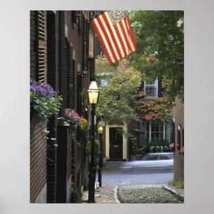 Poster USA, Massachusetts, Boston, Beacon Hill.