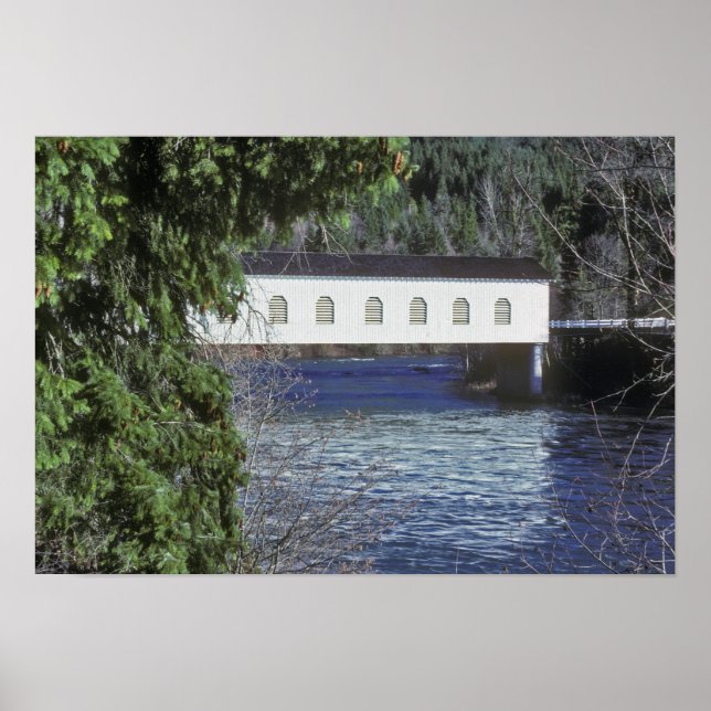 Poster USA, Oregon. A pick-up crossing the (Devant)