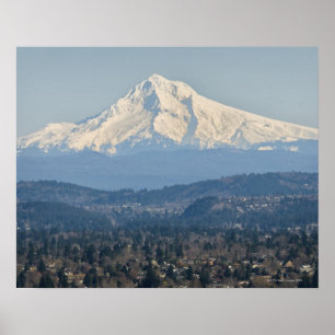 Poster USA, Oregon, Mont Hood en hiver