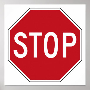 Poster USA Stop Sign