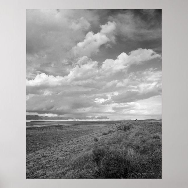 Poster USA, Utah, Nuages sur paysage (Devant)