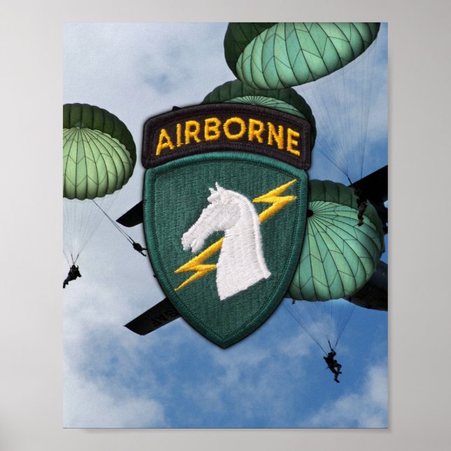 Poster USACAPOC 1er Patch Opérations Spéciales Imprimer (Devant)