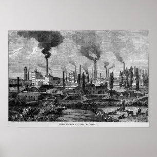 Poster Usine de Herr Krupp à Essen, Allemagne