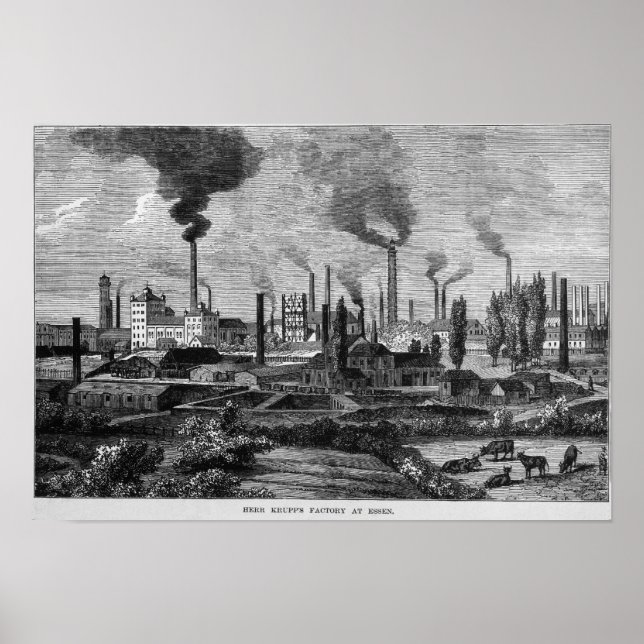 Poster Usine de Herr Krupp à Essen, Allemagne (Devant)