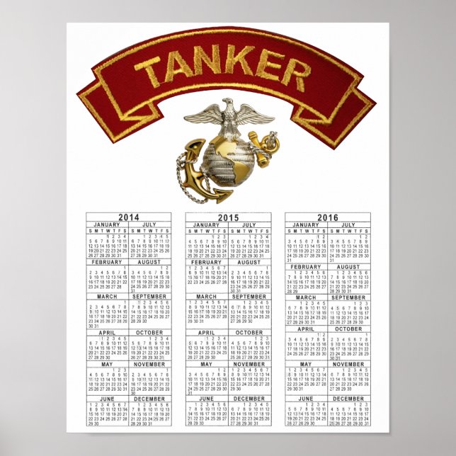 POSTER USMC TANKER (Devant)