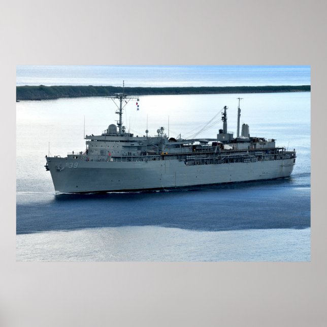 Poster USS Emory S. Land (AS 39) (Devant)
