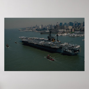 Poster USS John F. Kennedy", le Hudson R de New York