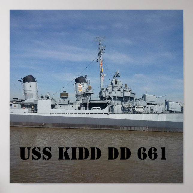 Poster USS KIDD DD 661 (Devant)