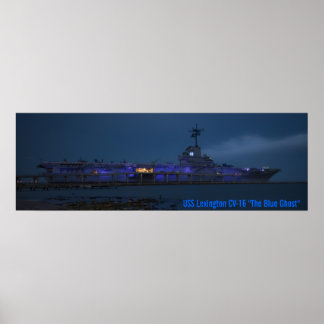 Poster USS Lexington CV-16 "The Blue Ghost"