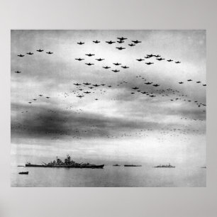 Poster USS Missouri Flyover abandon du Japon