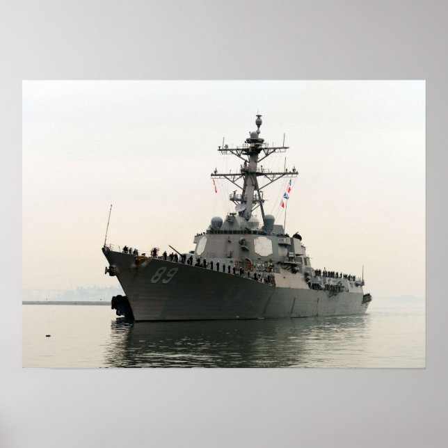 Poster USS Mustin (DDG 89) (Devant)