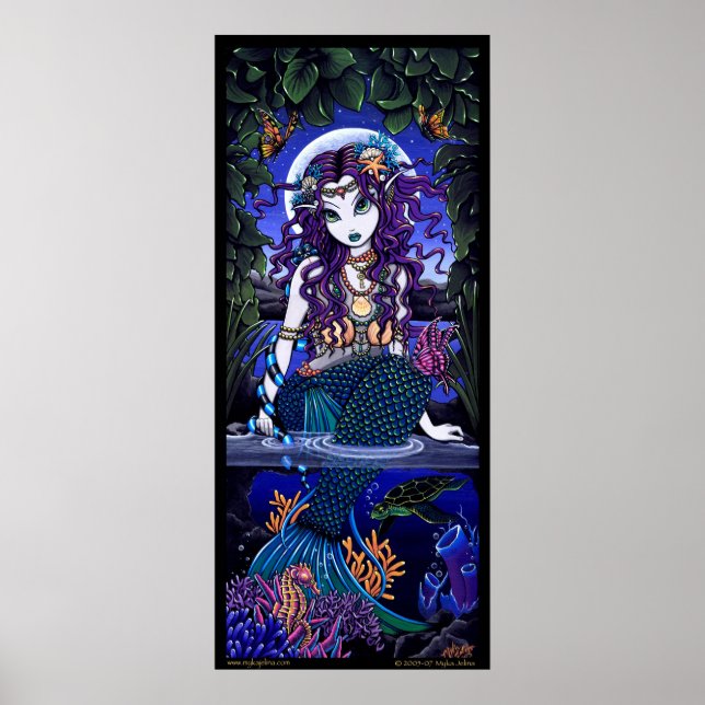 Poster Uxia Original Ocean Scape Dark Mermaid énorme post (Devant)