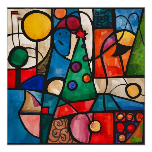 Poster Vacances Cubistes Vibrantes (Devant)