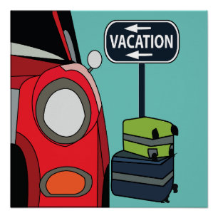 Poster Vacances en road trip