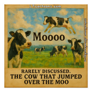 Poster Vache a sauté par-dessus le Meuh – Chariot de jeu