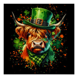 Poster Vache de la Saint-Patrick