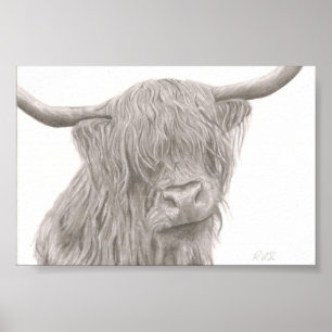 Poster Vache des montagnes