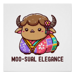 Poster Vache en élégance en Highland