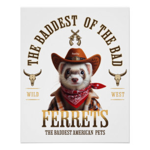 Poster Vachette drôle de furet western