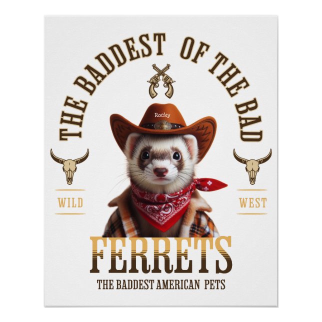 Poster Vachette drôle de furet western (Devant)