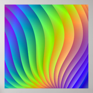 Poster Vague couleur