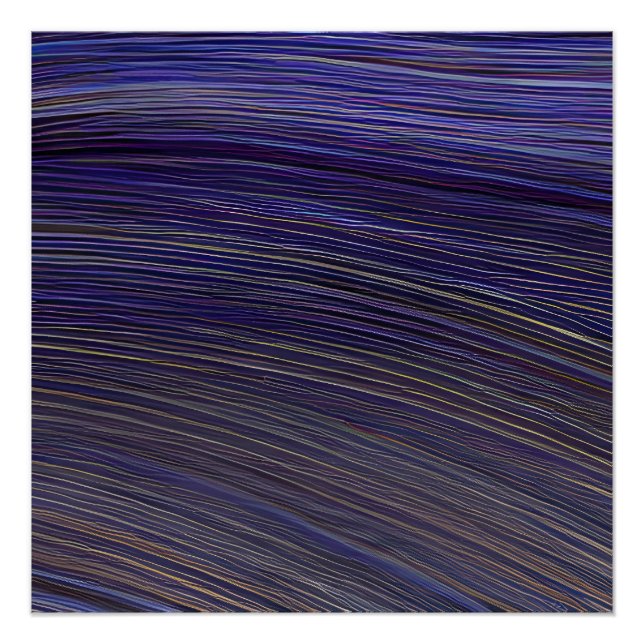 Poster Vagues fracturées du paysage marin Abstrait 31 (Devant)