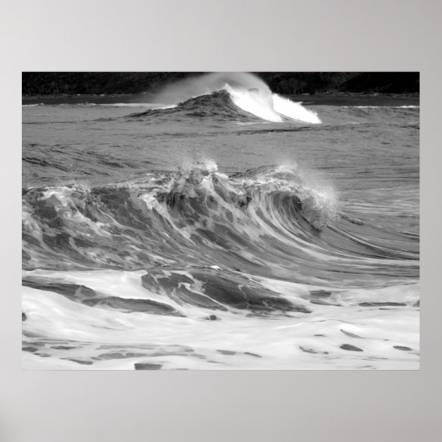 Poster Vagues océaniques (Devant)