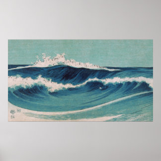 Poster Vagues océaniques - Uehara Konen