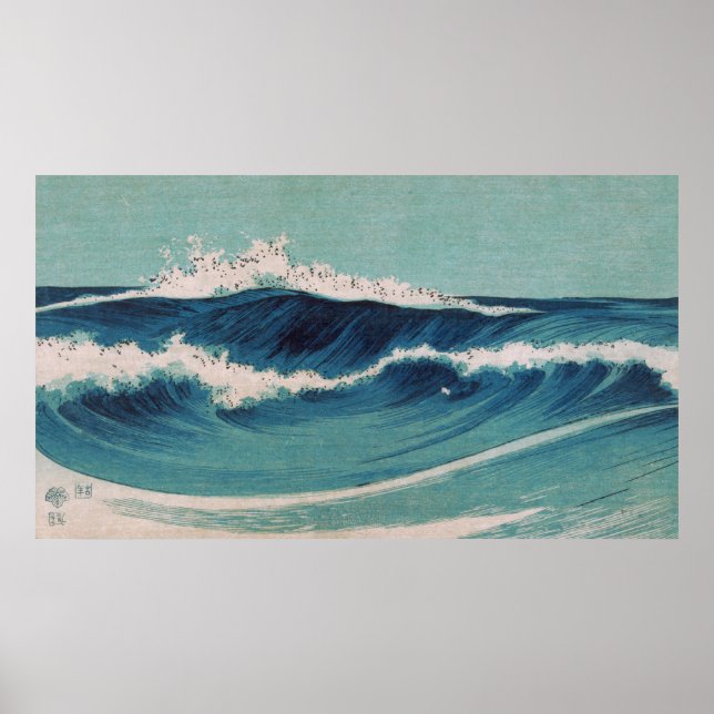 Poster Vagues océaniques - Uehara Konen (Devant)