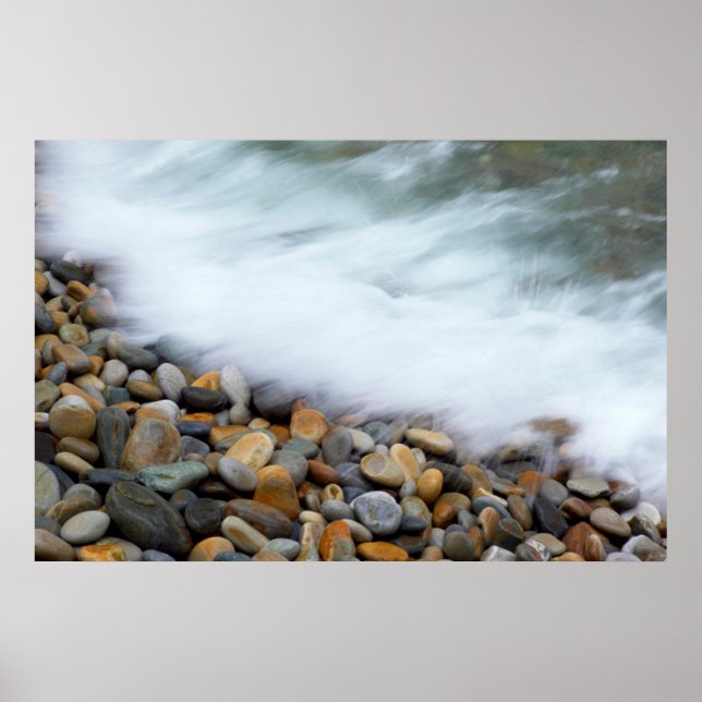 Poster Vagues se brisant sur des galets, Tsitsikamma (Devant)