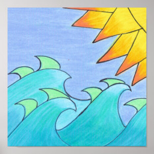 Poster Vagues soufflées