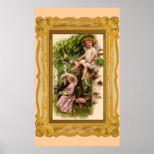 Poster Valentine Date Et Cupidon (Devant)