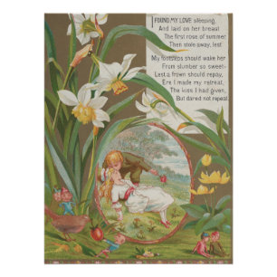 Poster Valentine Innocente Vintage, Kate Greenway